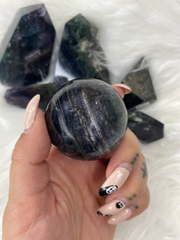 Fluorite and Pyrite Sphere
